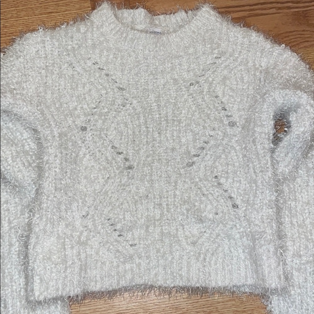 White Cropped Sweater
